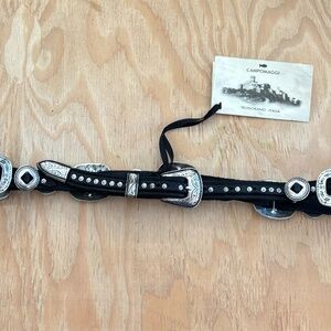 Campomaggi Studded Leather Belt in Nero